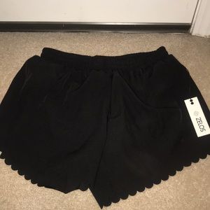 Black running shorts